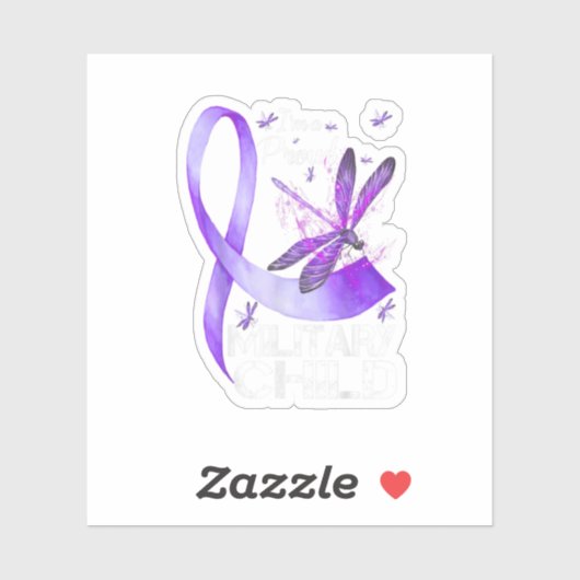 I39M Eine stolze Militärklingelblume Aufkleber (Blatt)