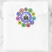 I69 Bingo Babe Runder Aufkleber (Tasche)
