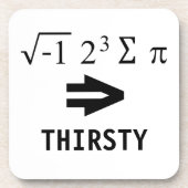 i8 sum Pi - I Ate some Pie Implikationen Thirsty Getränkeuntersetzer (Vorderseite)