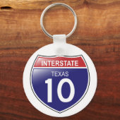 I-10 Texas-Schlüsselanhänger Schlüsselanhänger (Vorderseite)