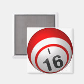 I 16 Bingo-Kugelmagnet Magnet (Vorderseite/Rückseite)