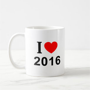 I ❤️ 2016 I LIEBE 2016 I HEART 2016 Tasse