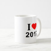 I ❤️ 2017 I LIEBE 2017 I HEART 2017 Tasse (VorderseiteRechts)