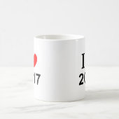 I ❤️ 2017 I LIEBE 2017 I HEART 2017 Tasse (Mittel)