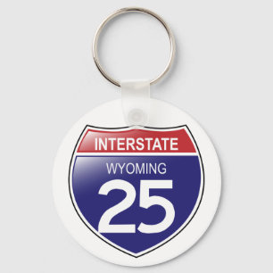 I-25 Wyoming Schlüsselanhänger