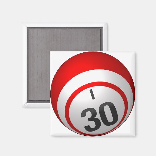 I 30 Bingo-Kugelmagnet Magnet (Vorderseite/Rückseite)