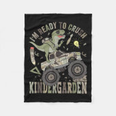 I'm bereit, den Kindergarten-Monsterlruck zu z Fleecedecke (Vorderseite)