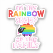 I_39_m Das Regenbogenschaf der Familie - LGBT Gay Aufkleber (Vorderseite)