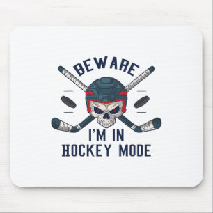 I'm im Hockeymodus - Hockeyspieler-Skull Mousepad