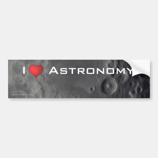 I <3 Astronomie - Mondoberfläche Autoaufkleber (Vorne)