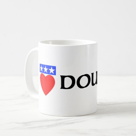 I <3 DOUGLAS-Tasse Kaffeetasse (Vorderseite Links)