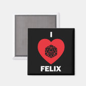 I <3 Felix Magnet (dunkel) (Vorderseite/Rückseite)