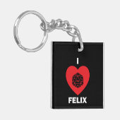 I <3 Felix Schlüsselanhänger (dunkel) (Vorderseite links)