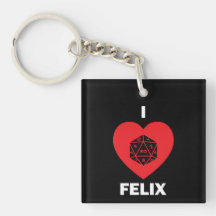 I <3 Felix Schlüsselanhänger (dunkel)