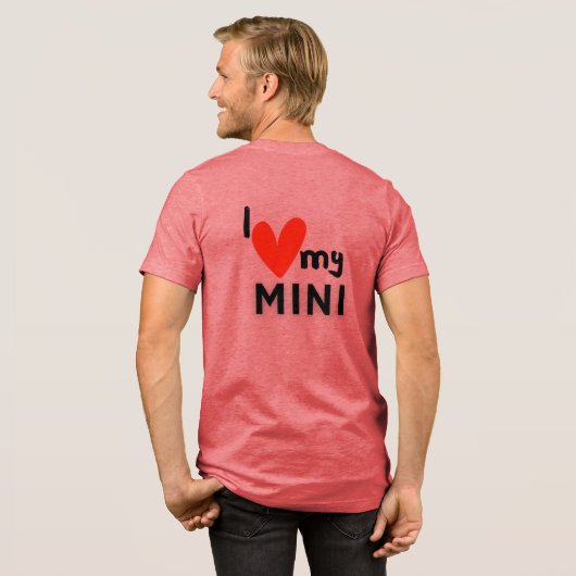 I <3 mein MINI-Hemd Tri-Blend Shirt (Rückseite voll)