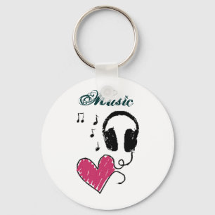 i <3 Musik Schlüsselanhänger