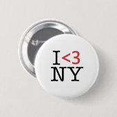 I <3 NY BUTTON (Vorne & Hinten)