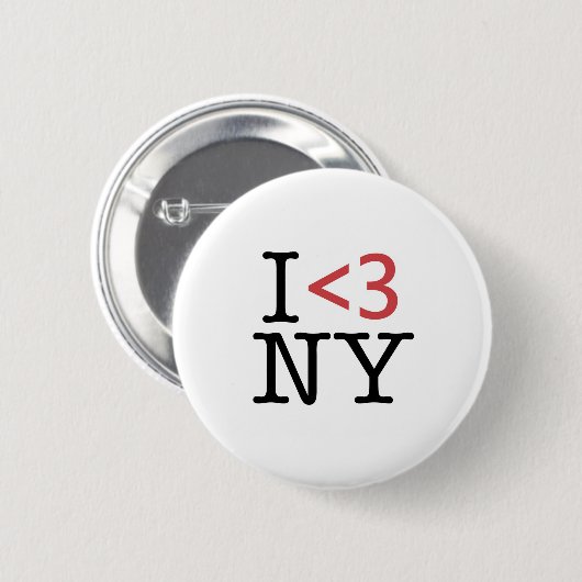 I <3 NY BUTTON (Vorne & Hinten)
