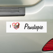 I <3 Pewdiepie Autoaufkleber (Auf Auto)