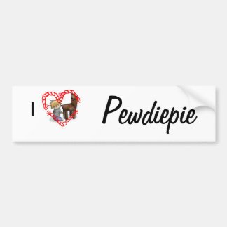 I <3 Pewdiepie Autoaufkleber