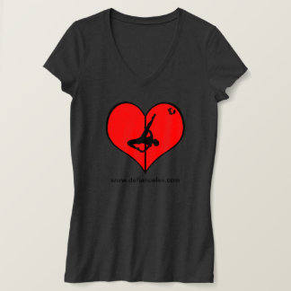 I <3 Pole V-Neck Ladys T-Shirt