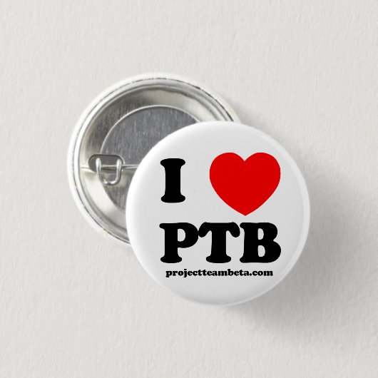 I <3 PTB Knopf Button (Vorne & Hinten)