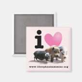 I < 3 Schweinefleisch Magnet (Vorderseite/Rückseite)