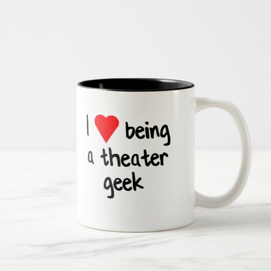 I <3 seiend ein Theater-Aussenseiter Zweifarbige Tasse (Rechts)