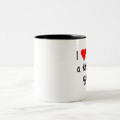 I <3 seiend ein Theater-Aussenseiter Zweifarbige Tasse (Mittel)