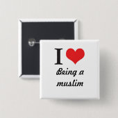 I <3 seiend Moslems! Button (Vorne & Hinten)