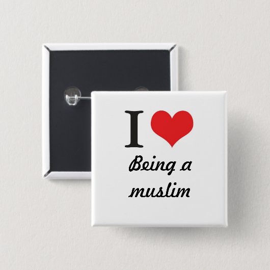 I <3 seiend Moslems! Button (Vorne & Hinten)