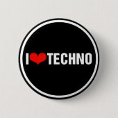 I <3 Techno Button (Vorderseite)