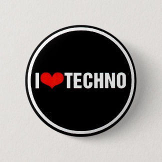 I <3 Techno Button