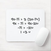 I <3 u, Nerd-Liebe Mousepad (Mit Mouse)