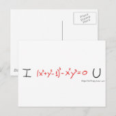 I < 3 U POSTKARTE (Vorne/Hinten)