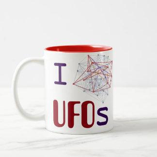 I <3 UFOs Zweifarbige Tasse