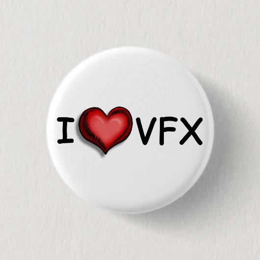 I <3 VFX Knopf Button (Vorderseite)