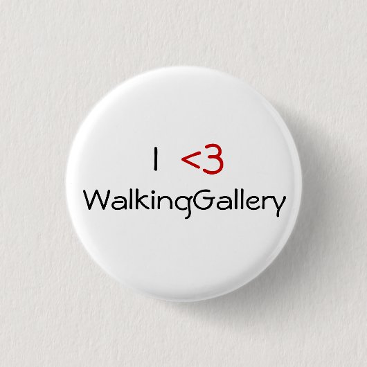 I <3 WalkingGallery Button (Vorderseite)