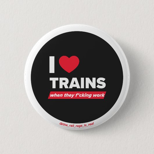 I <3 Züge - Abzeichen Button (Vorderseite)