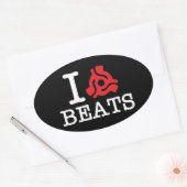 I 45 Adapter Beats Ovaler Aufkleber (Umschlag)