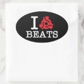 I 45 Adapter Beats Ovaler Aufkleber (Tasche)