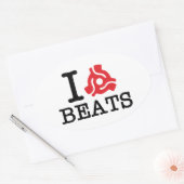 I 45 Adapter Beats Ovaler Aufkleber (Umschlag)