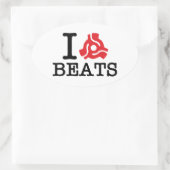 I 45 Adapter Beats Ovaler Aufkleber (Tasche)