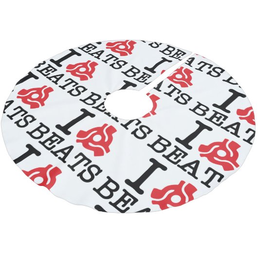 I 45 Adapter Beats Polyester Weihnachtsbaumdecke (Schrägansicht)