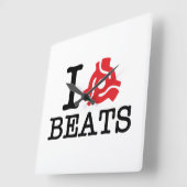 I 45 Adapter Beats Quadratische Wanduhr (Winkel)