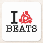 I 45 Adapter Beats Rechteckiger Pappuntersetzer (Vorderseite)