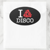 I 45 Adapter-Disco Ovaler Aufkleber (Tasche)