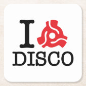 I 45 Adapter-Disco Rechteckiger Pappuntersetzer (Vorderseite)