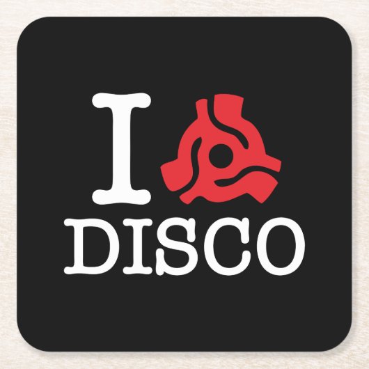 I 45 Adapter-Disco Rechteckiger Pappuntersetzer (Vorderseite)