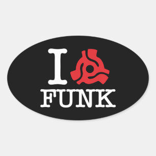 I 45-Adapter-Funk Ovaler Aufkleber
